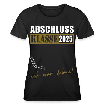 Abschlussklasse 2025 - Frauen Funktions-T-Shirt - Schwarz - Vorne - AI Model Female 172 light (172cm)