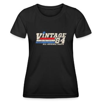 1984 Birthday Vintage All Original Parts No II - Women's Functional T-Shirt - black - Front - AI Model Female 172 light (172cm)