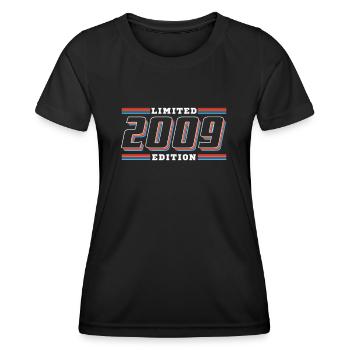 2009 Geburtstag Limited Edition 80s - Frauen Funktions-T-Shirt - Schwarz - Vorne - AI Model Female 172 light (172cm)