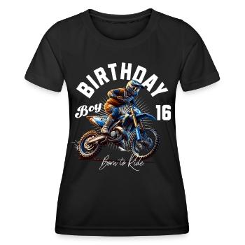 16e anniversaire de motocross - T-shirt sport Femme - noir - Devant - AI Model Female 172 light (172cm)