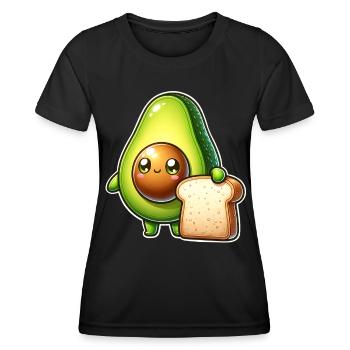 Avocado Toast - Frauen Funktions-T-Shirt - Schwarz - Vorne - AI Model Female 172 light (172cm)