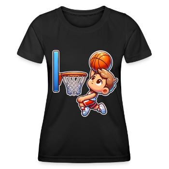 Basket-ball - T-shirt sport Femme - noir - Devant - AI Model Female 172 light (172cm)