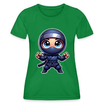 Ninja - T-shirt sport Femme - vert - Devant - AI Model Female 172 dark (172cm)