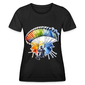 Paragliding - Frauen Funktions-T-Shirt - Schwarz - Vorne - AI Model Female 172 light (172cm)