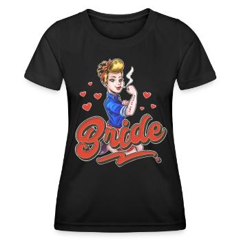 Bride - Women's Functional T-Shirt - black - Front - AI Model Female 172 light (172cm)