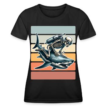 Tauchen Taucher - Frauen Funktions-T-Shirt - Schwarz - Vorne - AI Model Female 172 light (172cm)