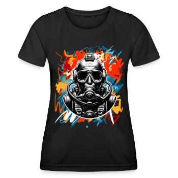 Tauchen Taucher - Frauen Funktions-T-Shirt - Schwarz - Vorne - AI Model Female 172 light (172cm)