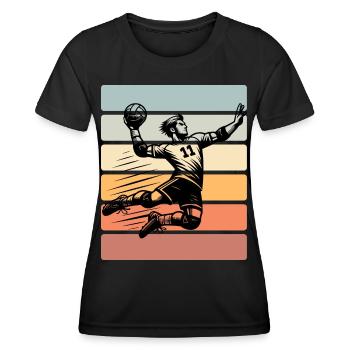 Handball Handballer - Frauen Funktions-T-Shirt - Schwarz - Vorne - AI Model Female 172 light (172cm)