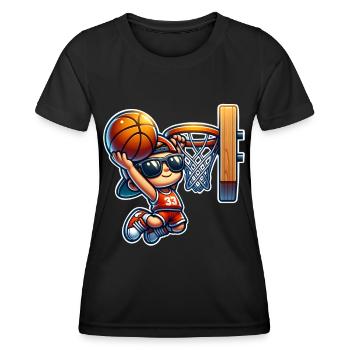 Basket-ball - T-shirt sport Femme - noir - Devant - AI Model Female 172 light (172cm)