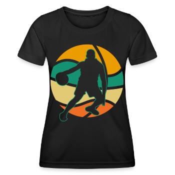 Basketball Basketballer - Frauen Funktions-T-Shirt - Schwarz - Vorne - AI Model Female 172 light (172cm)