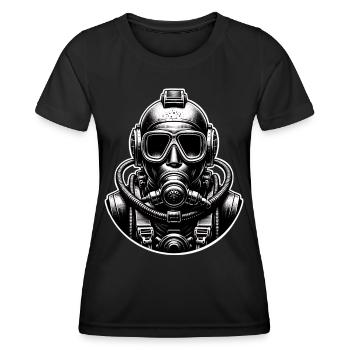 Tauchen Taucher - Frauen Funktions-T-Shirt - Schwarz - Vorne - AI Model Female 172 light (172cm)