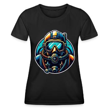 Tauchen Taucher - Frauen Funktions-T-Shirt - Schwarz - Vorne - AI Model Female 172 light (172cm)