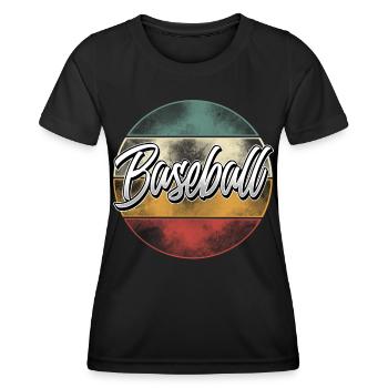 Baseball - Frauen Funktions-T-Shirt - Schwarz - Vorne - AI Model Female 172 light (172cm)