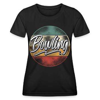 Bowling - T-shirt sport Femme - noir - Devant - AI Model Female 172 light (172cm)