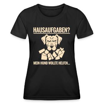 Hausaufgaben - Frauen Funktions-T-Shirt - Schwarz - Vorne - AI Model Female 172 light (172cm)