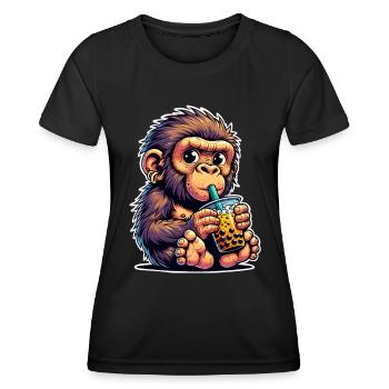 Neanderthal Bubble Tea - Women's Functional T-Shirt - black - Front - AI Model Female 172 light (172cm)