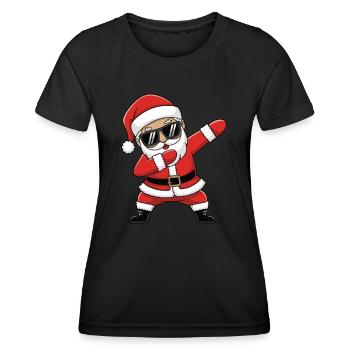 Dubbing Santa - Women's Functional T-Shirt - black - Front - AI Model Female 172 light (172cm)