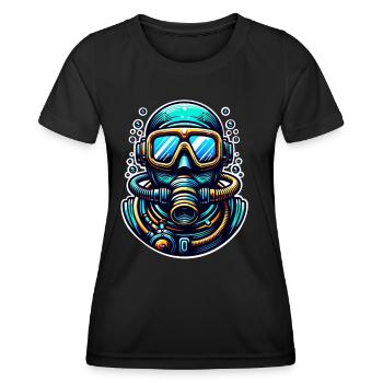 Tauchen Taucher - Frauen Funktions-T-Shirt - Schwarz - Vorne - AI Model Female 172 light (172cm)