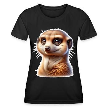 Suricate - T-shirt sport Femme - noir - Devant - AI Model Female 172 light (172cm)