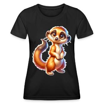 Suricate - T-shirt sport Femme - noir - Devant - AI Model Female 172 light (172cm)