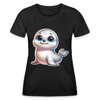 Seal seal - Women's Functional T-Shirt - black - Front - AI Model Female 172 light (172cm)