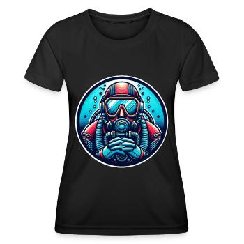 Tauchen Taucher - Frauen Funktions-T-Shirt - Schwarz - Vorne - AI Model Female 172 light (172cm)
