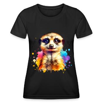 Suricate - T-shirt sport Femme - noir - Devant - AI Model Female 172 light (172cm)