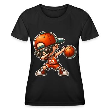 Basketball Basketballer - Frauen Funktions-T-Shirt - Schwarz - Vorne - AI Model Female 172 light (172cm)
