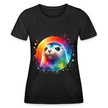 Seal seal - Women's Functional T-Shirt - black - Front - AI Model Female 172 light (172cm)