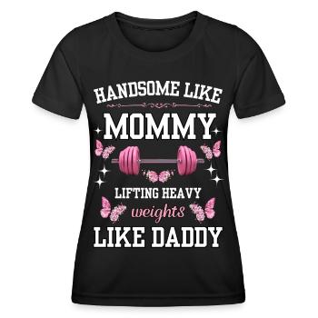 Fitness witzige Sprüche Frauen Sport - Frauen Funktions-T-Shirt - Schwarz - Vorne - AI Model Female 172 light (172cm)
