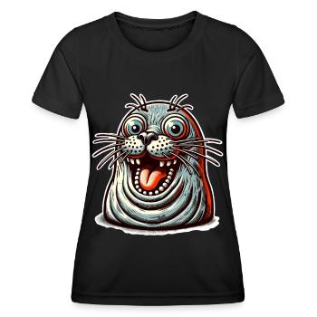 Seal seal - Women's Functional T-Shirt - black - Front - AI Model Female 172 light (172cm)
