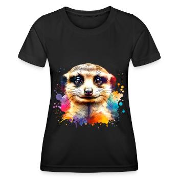 Suricate - T-shirt sport Femme - noir - Devant - AI Model Female 172 light (172cm)
