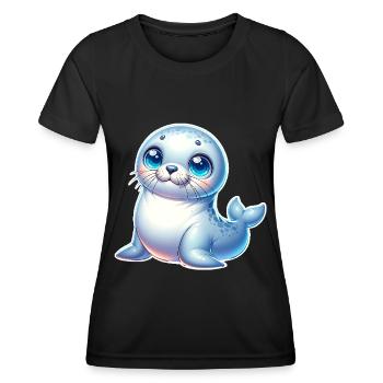 Seal seal - Women's Functional T-Shirt - black - Front - AI Model Female 172 light (172cm)