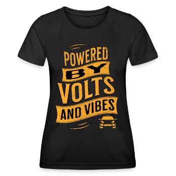 E-Auto Elektroauto - Frauen Funktions-T-Shirt - Schwarz - Vorne - AI Model Female 172 light (172cm)