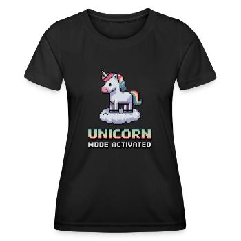 Unicorn Mode Activated - Women's Functional T-Shirt - black - Front - AI Model Female 172 light (172cm)
