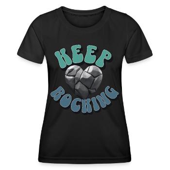 Geologe Steine Sammler - Frauen Funktions-T-Shirt - Schwarz - Vorne - AI Model Female 172 light (172cm)