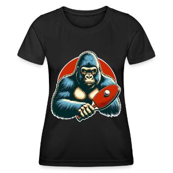 Ping-pong - T-shirt sport Femme - noir - Devant - AI Model Female 172 light (172cm)