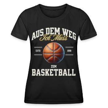 Basketball Basketballer - Frauen Funktions-T-Shirt - Schwarz - Vorne - AI Model Female 172 light (172cm)