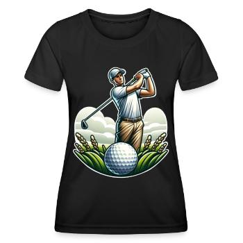 Golfe - T-shirt sport Femme - noir - Devant - AI Model Female 172 light (172cm)