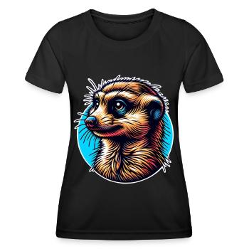 Suricate - T-shirt sport Femme - noir - Devant - AI Model Female 172 light (172cm)