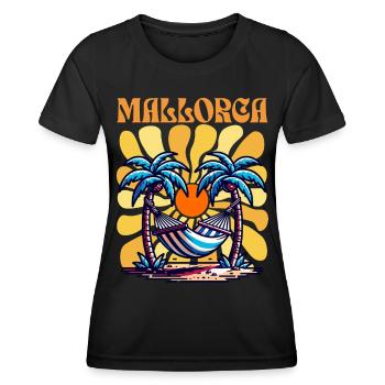 Mallorca - Frauen Funktions-T-Shirt - Schwarz - Vorne - AI Model Female 172 light (172cm)