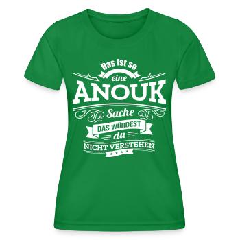 ANOUK, DER KATALYSATOR FÜR DEINEN ERFOLG - Frauen Funktions-T-Shirt - Kelly Green - Vorne - AI Model Female 172 dark (172cm)
