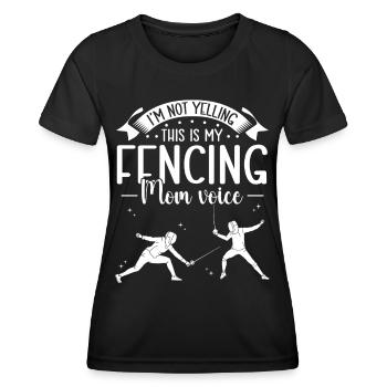 Fechten Fencer Sport Schwert Epee Sabre - Frauen Funktions-T-Shirt - Schwarz - Vorne - AI Model Female 172 light (172cm)