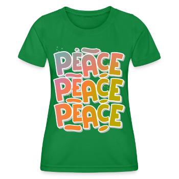 Peace Frieden - Frauen Funktions-T-Shirt - Kelly Green - Vorne - AI Model Female 172 dark (172cm)