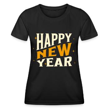 Happy New Year 2024 New Year's Eve New Year Party Celebration - Women's Functional T-Shirt - black - Front - AI Model Female 172 light (172cm)