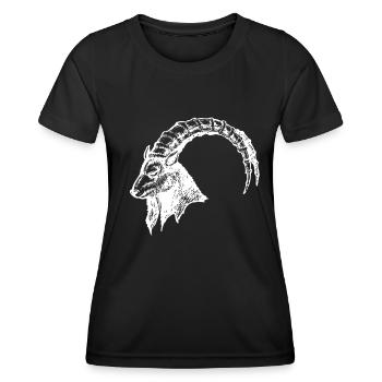 CAPRICORNE - T-shirt sport Femme - noir - Devant - AI Model Female 172 light (172cm)