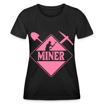 Mineurs Mines Mines Minerine Mineuse Mine - T-shirt sport Femme - noir - Devant - AI Model Female 172 light (172cm)