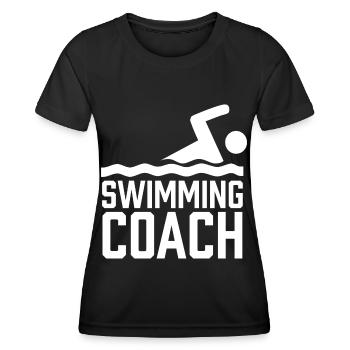 Swimming Coach Swimming Swimming Course Swimming Instructor - Women's Functional T-Shirt - black - Front - AI Model Female 172 light (172cm)
