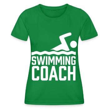 Entraîneur de natation Cours de natation Moniteur de natation - T-shirt sport Femme - vert - Devant - AI Model Female 172 dark (172cm)
