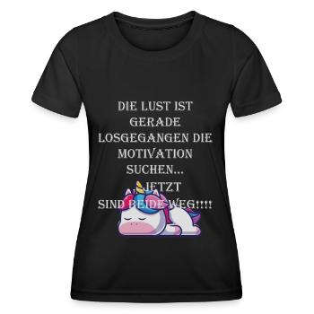 Die lust ist gegangen - Frauen Funktions-T-Shirt - Schwarz - Vorne - AI Model Female 172 light (172cm)